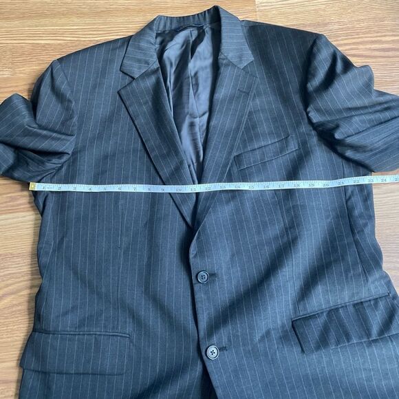 Brooks Brothers 100% Wool Pin Stripe Mens Blazer Sz 44 Made in USA - Picture 10 of 16